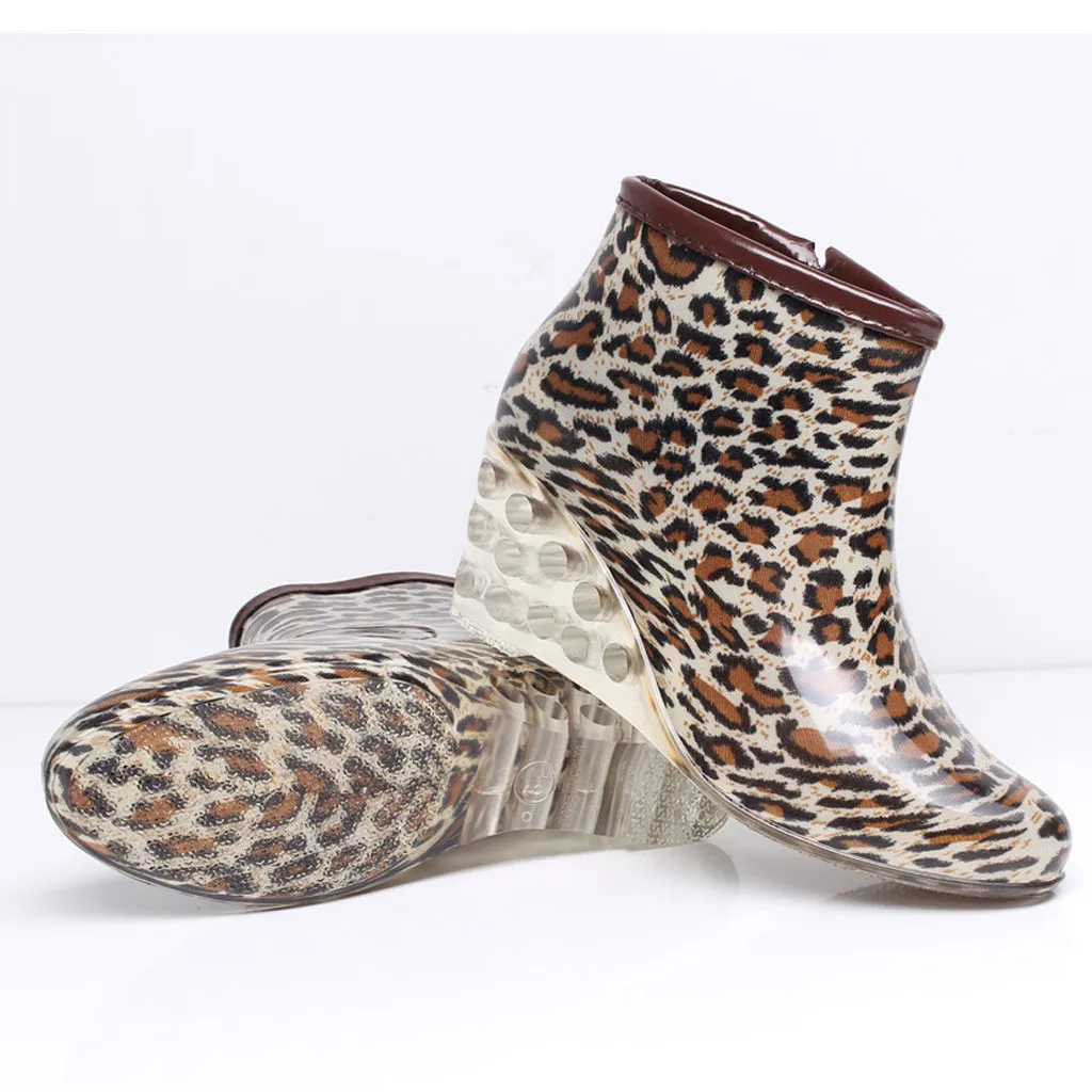 Leopard Women Rain Boots autumn winter autumn plus size zipper Non-slip PVC Waterproof Water Shoes Short Tube Wedges Rain Boot
Leopard Women Rain Boots autumn winter autumn plus size zipper Non-slip PVC Waterproof Water Shoes Short Tube Wedges Rain Boot