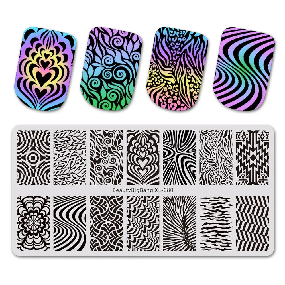 Beautybigbang Stamping Plates Kaleidoscope Wave Figure Image Stainless Steel Nail Stamping Plate For Nail Art Printing XL-080
Beautybigbang Stamping Plates Kaleidoscope Wave Figure Image Stainless Steel Nail Stamping Plate For Nail Art Printing XL-080