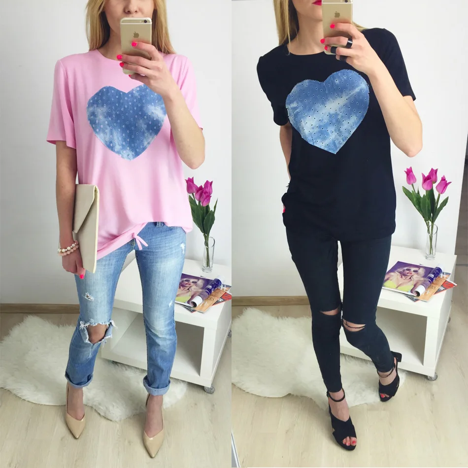 Speed sell through Europe and the United States women's summer 2019 pure color xinxin pattern of printing T-shirt WJ050 vestidos
Speed sell through Europe and the United States women's summer 2019 pure color xinxin pattern of printing T-shirt WJ050 vestidos