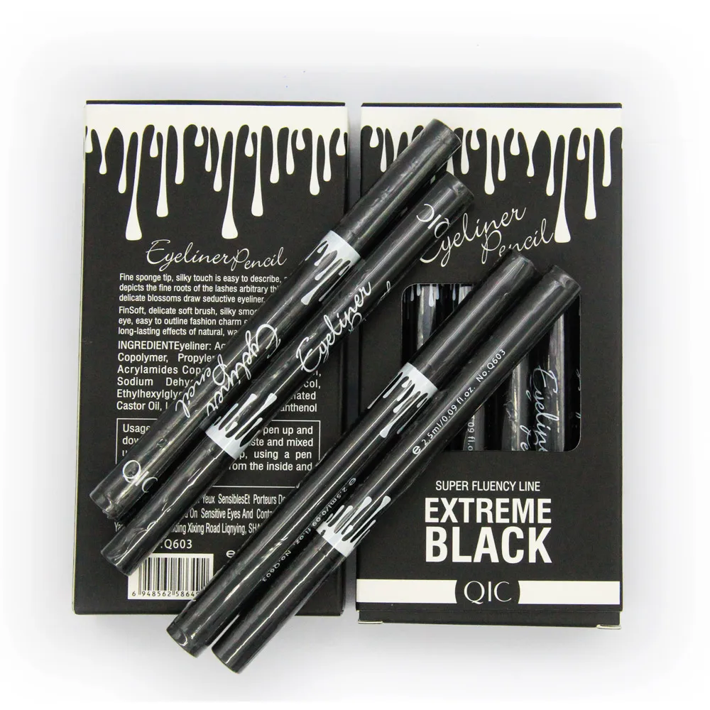 QIC Brand 12 Pieces/box Eyes Makeup Eyeliner Pen Black Liquid Eye Liner Pencil Make up Cosmetics Waterproof Eyeliners Stick Tool
QIC Brand 12 Pieces/box Eyes Makeup Eyeliner Pen Black Liquid Eye Liner Pencil Make up Cosmetics Waterproof Eyeliners Stick Tool