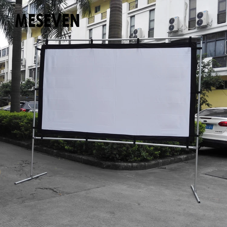 MESEVEN Mobile Projector Screen Portable 120 inches 16:9 White Canvas Front Back Rear Projection Screen Film with Stand Bag
MESEVEN Mobile Projector Screen Portable 120 inches 16:9 White Canvas Front Back Rear Projection Screen Film with Stand Bag
