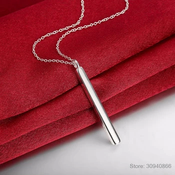 925 Silver Necklaces Jewelry Round Column Pendants Necklace Chains For Women Men Fine Jewelry
925 Silver Necklaces Jewelry Round Column Pendants Necklace Chains For Women Men Fine Jewelry