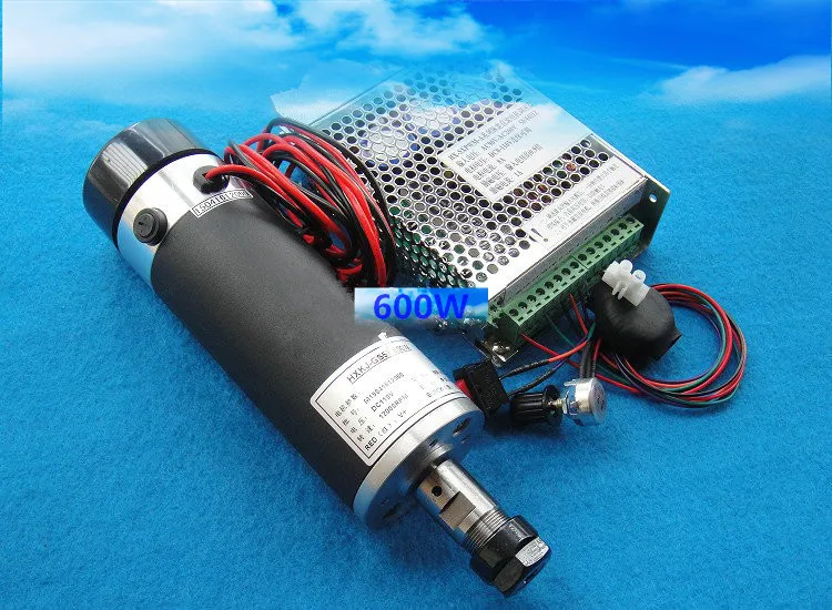 600W 13000RPM Air-cooled DC Spindle Motor + Power Supply support for Mach3 system + 57mm clamp For DIY CNC Machine SA028A
600W 13000RPM Air-cooled DC Spindle Motor + Power Supply support for Mach3 system + 57mm clamp For DIY CNC Machine SA028A