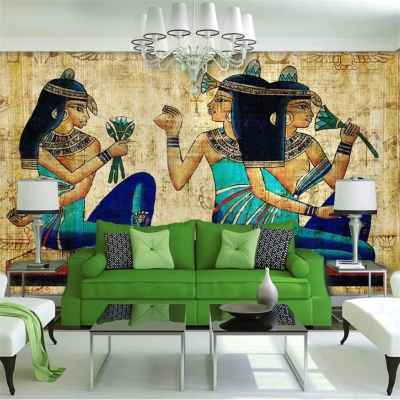 beibehang Custom wallpaper 3d murals hand-painted European ancient Egyptian wall painting character tv background wall paper
beibehang Custom wallpaper 3d murals hand-painted European ancient Egyptian wall painting character tv background wall paper
