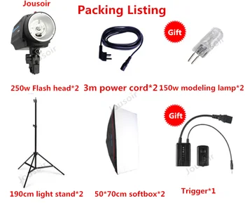 250W photographic lamp Flash Studio set studio softbox photo lamp shooting Table Equipment CD50 T03 
250W photographic lamp Flash Studio set studio softbox photo lamp shooting Table Equipment CD50 T03