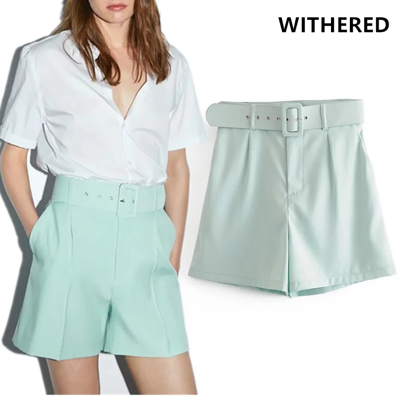 Withered shorts women england style high waist with sashes cargo solid harem short feminino plus size women shorts 0625
Withered shorts women england style high waist with sashes cargo solid harem short feminino plus size women shorts 0625