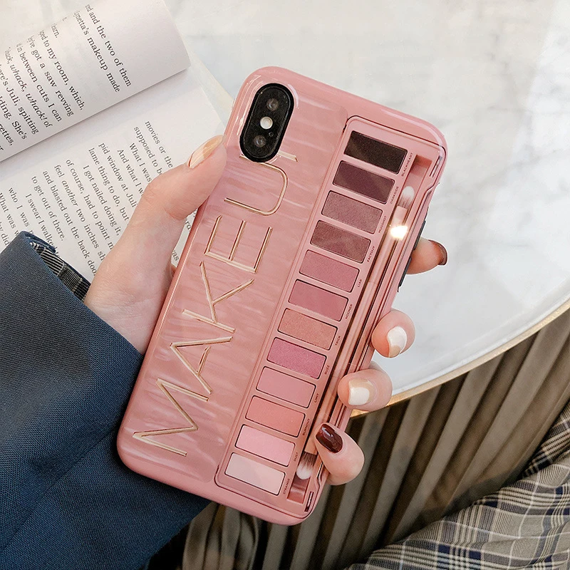 Luxury Silicone Eye Shadow Box Phone Case For iphone x case Soft Coque For iphone 7 8 Plus 6 6S XS Max XR women Naked cover Capa
Luxury Silicone Eye Shadow Box Phone Case For iphone x case Soft Coque For iphone 7 8 Plus 6 6S XS Max XR women Naked cover Capa