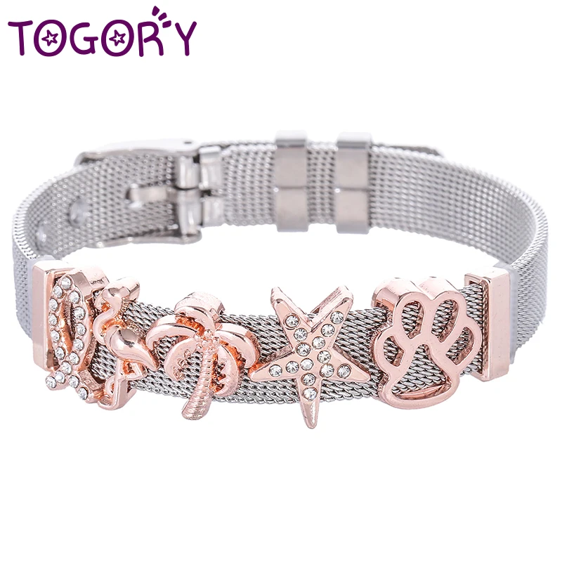 TOGORY High Quality Stainless Steel Mesh Bracelet Star Dog Claw Charms DIY Fine Bracelets for Woman Girls Party Gifts Jewelry
TOGORY High Quality Stainless Steel Mesh Bracelet Star Dog Claw Charms DIY Fine Bracelets for Woman Girls Party Gifts Jewelry