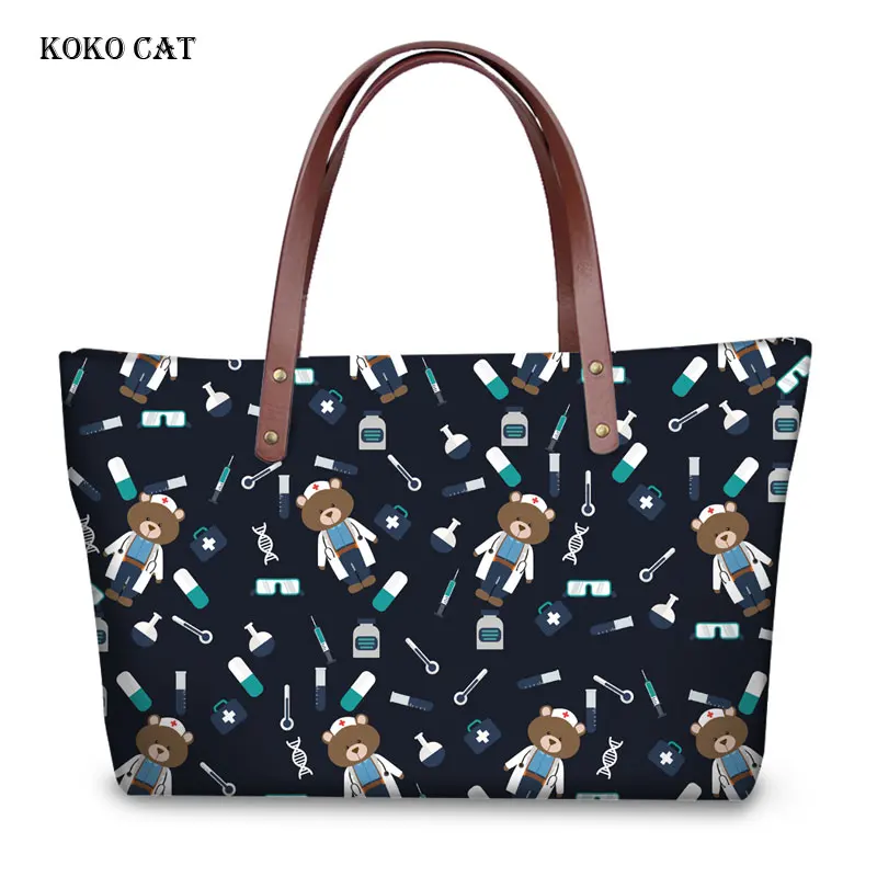 Large Women Handbags Cartoon Cute Nurse Bear Prints Ladies Messenger for Girls Female Shopping Bags Casual Bolsa Feminina
Large Women Handbags Cartoon Cute Nurse Bear Prints Ladies Messenger for Girls Female Shopping Bags Casual Bolsa Feminina