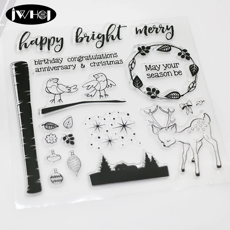 Christmas Decorative wreaths deer silicone stamps transparent soft stamp diy scrapbooking Handmade gift card Photo Album stamps
Christmas Decorative wreaths deer silicone stamps transparent soft stamp diy scrapbooking Handmade gift card Photo Album stamps