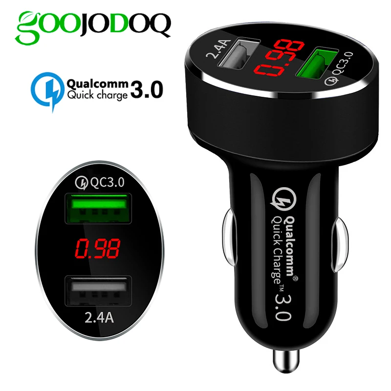 GOOJODOQ QC 3.0 Car Charger 2 Ports Dual USB Fast Quick Charger 3.1A LED Voltage Monitoring For iphone X 8 PLUS Xiaomi Samsung
GOOJODOQ QC 3.0 Car Charger 2 Ports Dual USB Fast Quick Charger 3.1A LED Voltage Monitoring For iphone X 8 PLUS Xiaomi Samsung