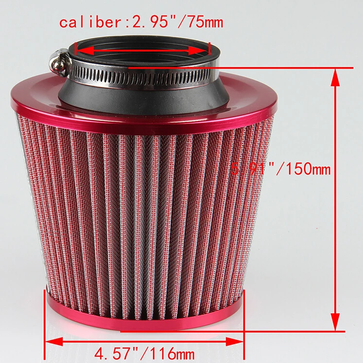 Air Intake Air Filter Car Cold 75mm Dual Funnel Adapter 3'' 76-88-100mm Round Tapered Mini RED
Air Intake Air Filter Car Cold 75mm Dual Funnel Adapter 3'' 76-88-100mm Round Tapered Mini RED
