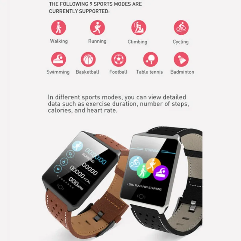 Men Color Screen Smart Watch Heart Rate Blood Pressure Monitoring Bluetooth Sports Sharing Data Smart Watch
Men Color Screen Smart Watch Heart Rate Blood Pressure Monitoring Bluetooth Sports Sharing Data Smart Watch