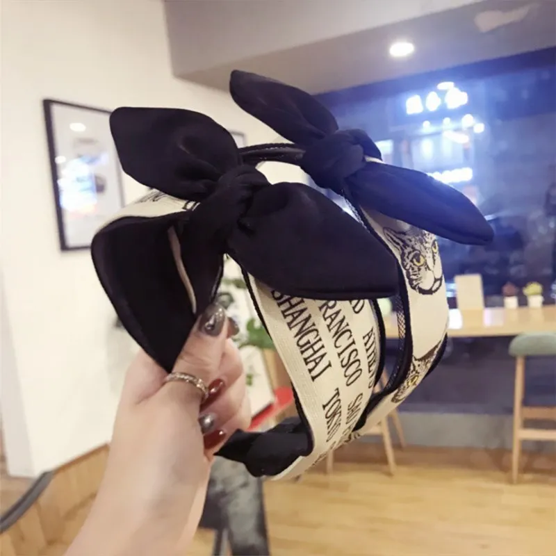 New high-end boutique hair accessories letter cat head ribbon rabbit ears bow wide-brimmed headband headband hair band for women
New high-end boutique hair accessories letter cat head ribbon rabbit ears bow wide-brimmed headband headband hair band for women