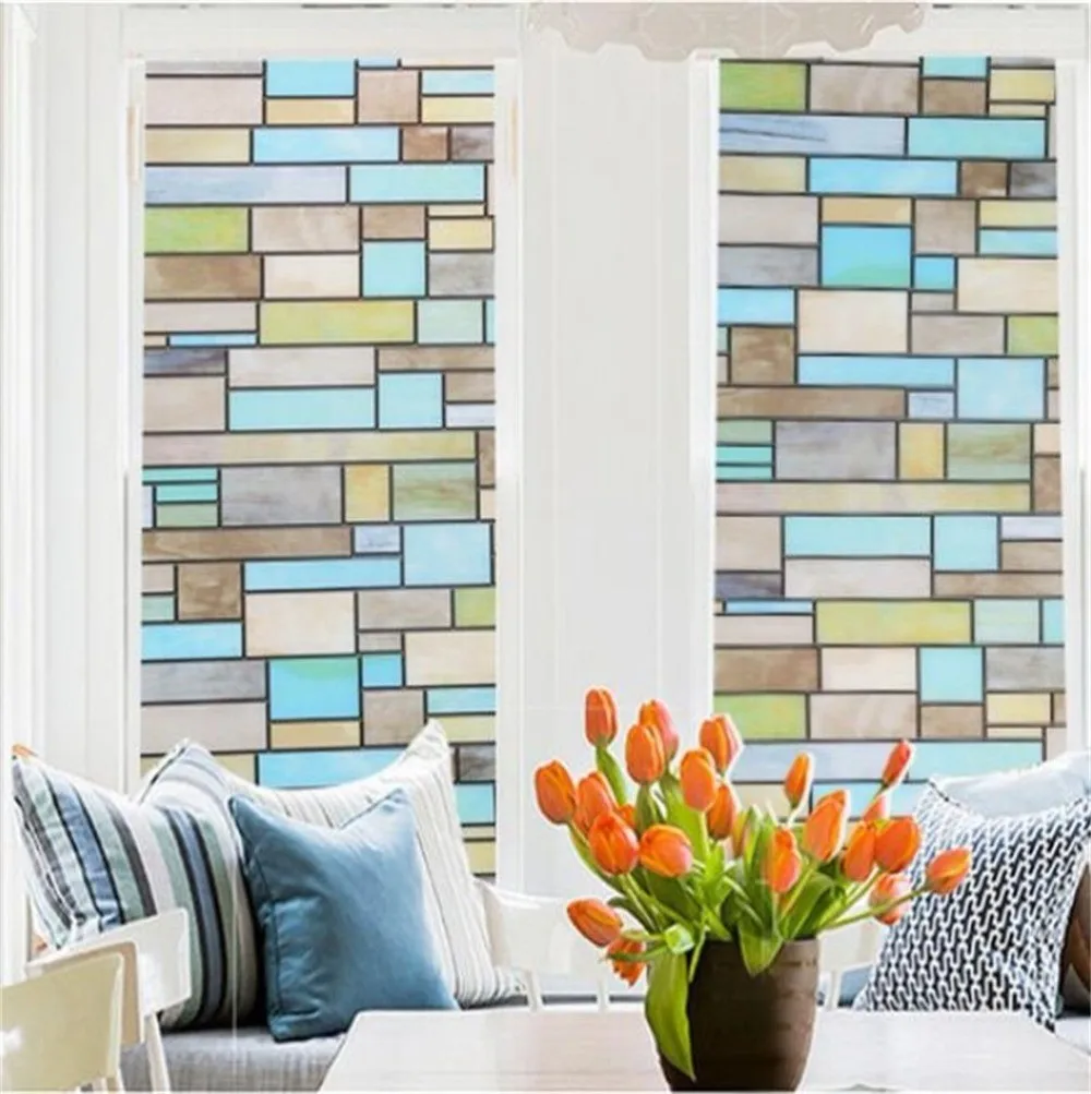 Colored lattice pattern privacy window film, frosted tinting opaque glass films,static stained decorative sticker 90 x 200 cm
Colored lattice pattern privacy window film, frosted tinting opaque glass films,static stained decorative sticker 90 x 200 cm