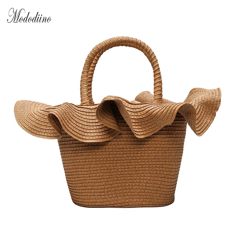 Mododiino New Casual Bucket Totes Bag Hat Ruffles Straw Beach Bag Top-handle Women's Handbag Summer Bags For Women 2019 DNV1044
Mododiino New Casual Bucket Totes Bag Hat Ruffles Straw Beach Bag Top-handle Women's Handbag Summer Bags For Women 2019 DNV1044