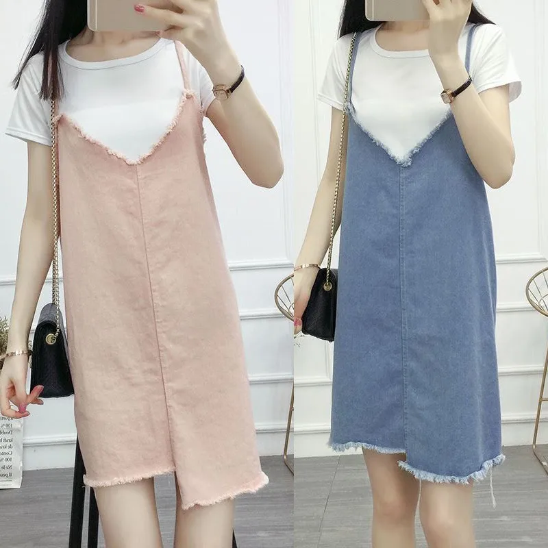 Womens Preppy Style Loose Sleeveless Spaghetti Strap Solid Jeans Dress Summer Fashion Casual Solid Denim Suspender Dress Girls
Womens Preppy Style Loose Sleeveless Spaghetti Strap Solid Jeans Dress Summer Fashion Casual Solid Denim Suspender Dress Girls