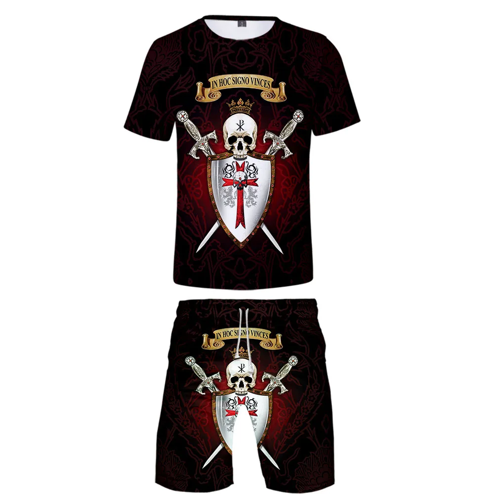 2019 new T-shirt suit knights templar men breathable short T-shirt two-piece fashion short T-shirt + shorts men student suit
2019 new T-shirt suit knights templar men breathable short T-shirt two-piece fashion short T-shirt + shorts men student suit
