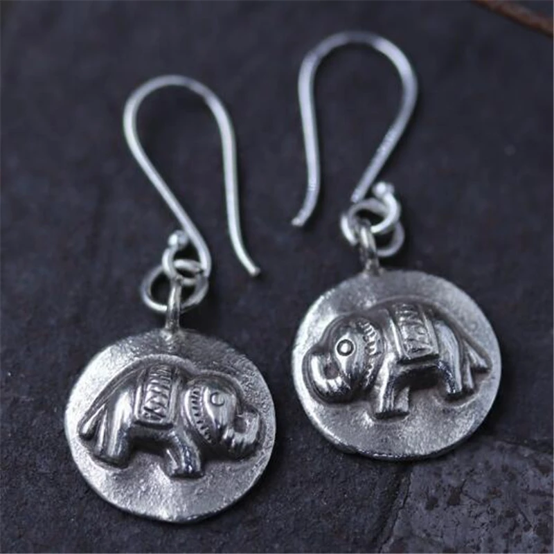 Original India Thailand Ancient 925 Sterling Silver Earring Round Elephant Handmade Hippie Animal Tribe Jewelry
Original India Thailand Ancient 925 Sterling Silver Earring Round Elephant Handmade Hippie Animal Tribe Jewelry