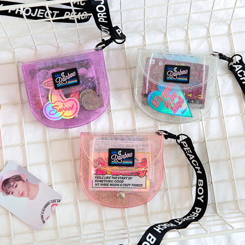 Кошелек Bentoy Transprent Jelly Neck розовый кошелек с лямкой на шее женский Milkjoy в японском и