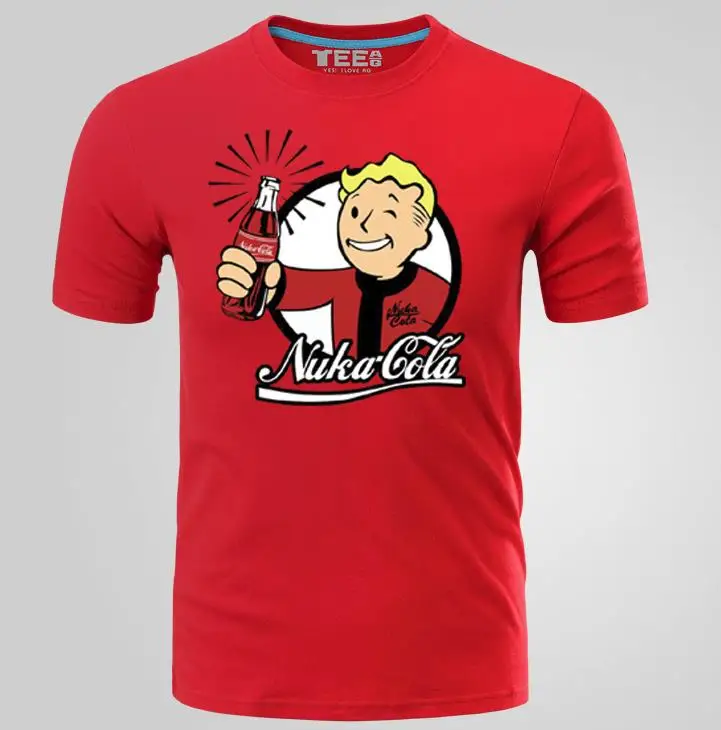 Fallout 4 pipboy Nuka cola Print T-shirts Men's Casual Short Sleeve 100% Cotton T shirt Tees Tops High Quality
Fallout 4 pipboy Nuka cola Print T-shirts Men's Casual Short Sleeve 100% Cotton T shirt Tees Tops High Quality