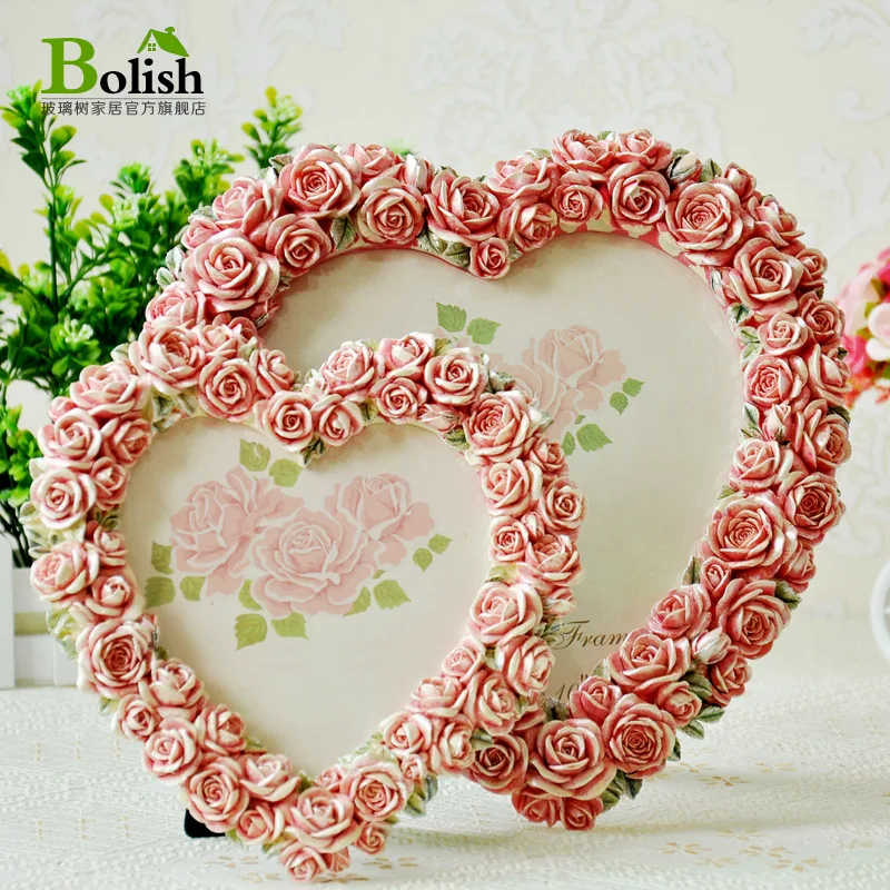 Heart rose photo frame combination photo frame fashion resin rustic bedside photo frame
Heart rose photo frame combination photo frame fashion resin rustic bedside photo frame