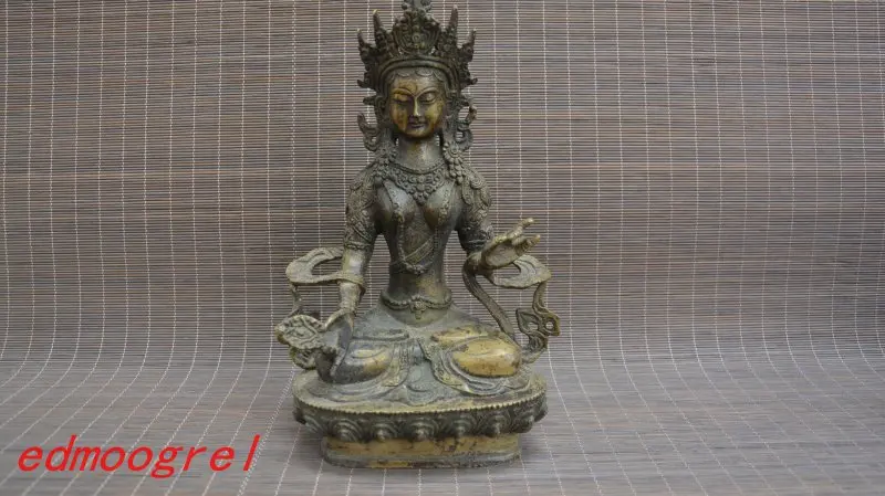 Antique Old QinDyansty copper Tibet Green Tara Buddha, bring good luck, get rid of evil, Free shipping
Antique Old QinDyansty copper Tibet Green Tara Buddha, bring good luck, get rid of evil, Free shipping