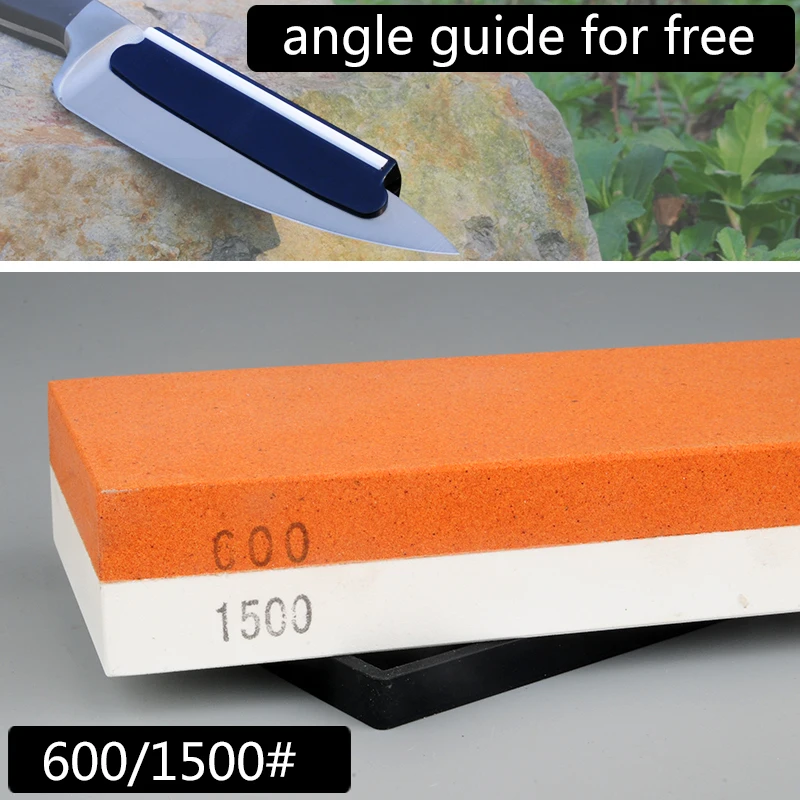 600/1500# double whetstone professional knife sharpener honing blade sharpening knife stone kitchen tools with angle guide
600/1500# double whetstone professional knife sharpener honing blade sharpening knife stone kitchen tools with angle guide