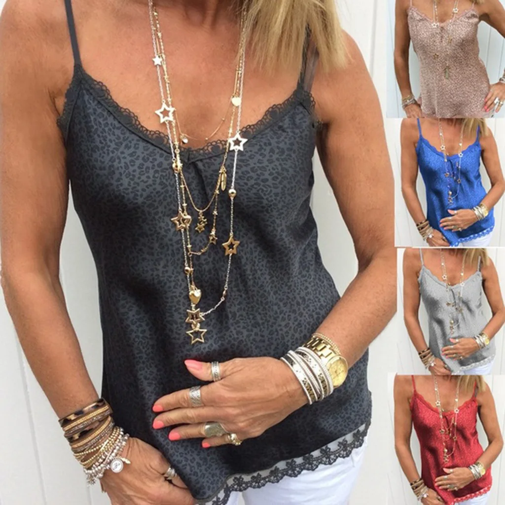 Leopard Tank Top Women Summer Casual Camisoles Women'S Tops T-Shirt Spaghetti Strap Female Camis Fashion Women'S Clothing Black
Leopard Tank Top Women Summer Casual Camisoles Women'S Tops T-Shirt Spaghetti Strap Female Camis Fashion Women'S Clothing Black