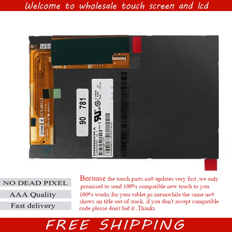 New LCD display replacement for 7" Wexler TAB 7t Tablet Touch LCD Screen Matrix panel Module Free Shipping
New LCD display replacement for 7" Wexler TAB 7t Tablet Touch LCD Screen Matrix panel Module Free Shipping