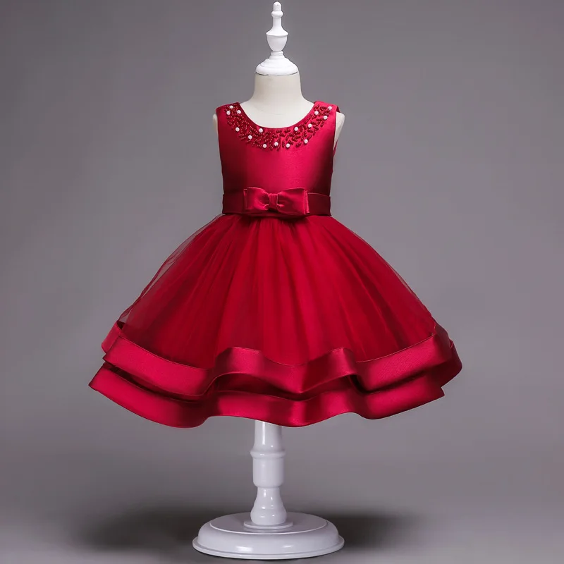Baby Girls satin Princess Dress for Kids Beading Layered Party host pettiskirt Flower Girls Dress 2-12 Years Children Formal
Baby Girls satin Princess Dress for Kids Beading Layered Party host pettiskirt Flower Girls Dress 2-12 Years Children Formal