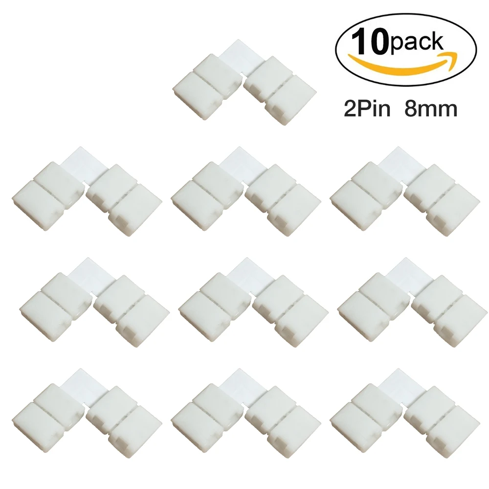 10pcs/lot 8mm 90degree L Shape LED Connector Solderless Snap Down LED Strip Connector for Single Color Flex LED Strips
10pcs/lot 8mm 90degree L Shape LED Connector Solderless Snap Down LED Strip Connector for Single Color Flex LED Strips
