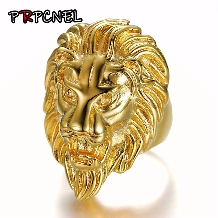 hot sale Gold silver color Stainless steel Lion 's head Men Hip hop rings fashion punk Animal shape ring male Hiphop jewelry
hot sale Gold silver color Stainless steel Lion 's head Men Hip hop rings fashion punk Animal shape ring male Hiphop jewelry