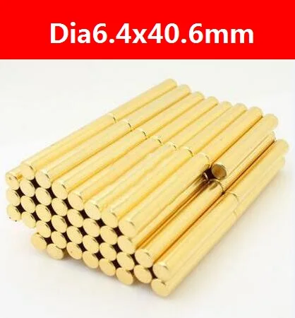 4Pcs Strong Rare Earth Bar Neodymium Magnets N50 Dia6.4x40.6mm Permanent Customizable Au coated Cylindrical Neodymium
4Pcs Strong Rare Earth Bar Neodymium Magnets N50 Dia6.4x40.6mm Permanent Customizable Au coated Cylindrical Neodymium