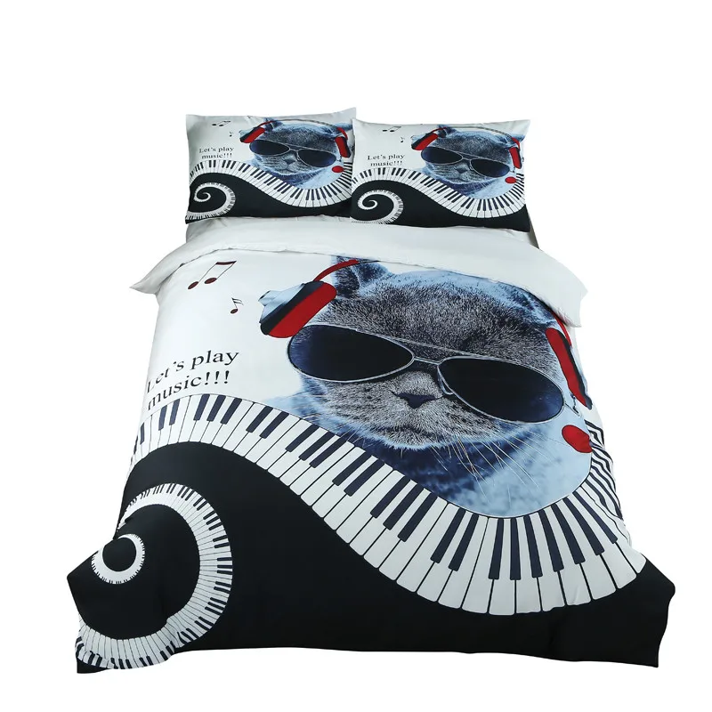 Super Cool Cat Pattern Bedding Sets 3pcs Soft Comfortable Family Set Duvet Cover Pillowcase
Super Cool Cat Pattern Bedding Sets 3pcs Soft Comfortable Family Set Duvet Cover Pillowcase
