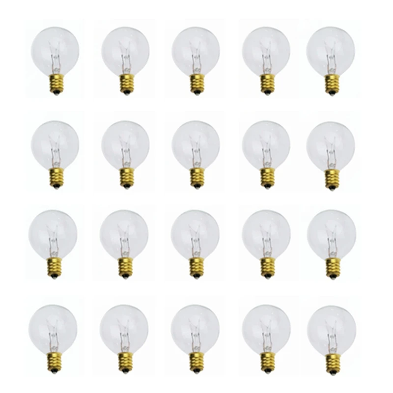 Kingoffer 25PCS G40 Bulb Clear Globe Lamps Candelabra Screw Base Pack of 25 G40 Lights Warm Incandescent Replacement Glass Bulb
Kingoffer 25PCS G40 Bulb Clear Globe Lamps Candelabra Screw Base Pack of 25 G40 Lights Warm Incandescent Replacement Glass Bulb