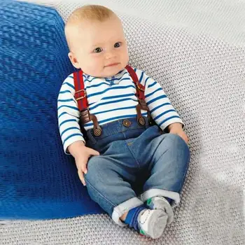 Baby Boy Long Sleeve T-shirt +Jeans Bib Pants Overall Outfits Clothes Set 2 Pcs 3M-2Y
Baby Boy Long Sleeve T-shirt +Jeans Bib Pants Overall Outfits Clothes Set 2 Pcs 3M-2Y