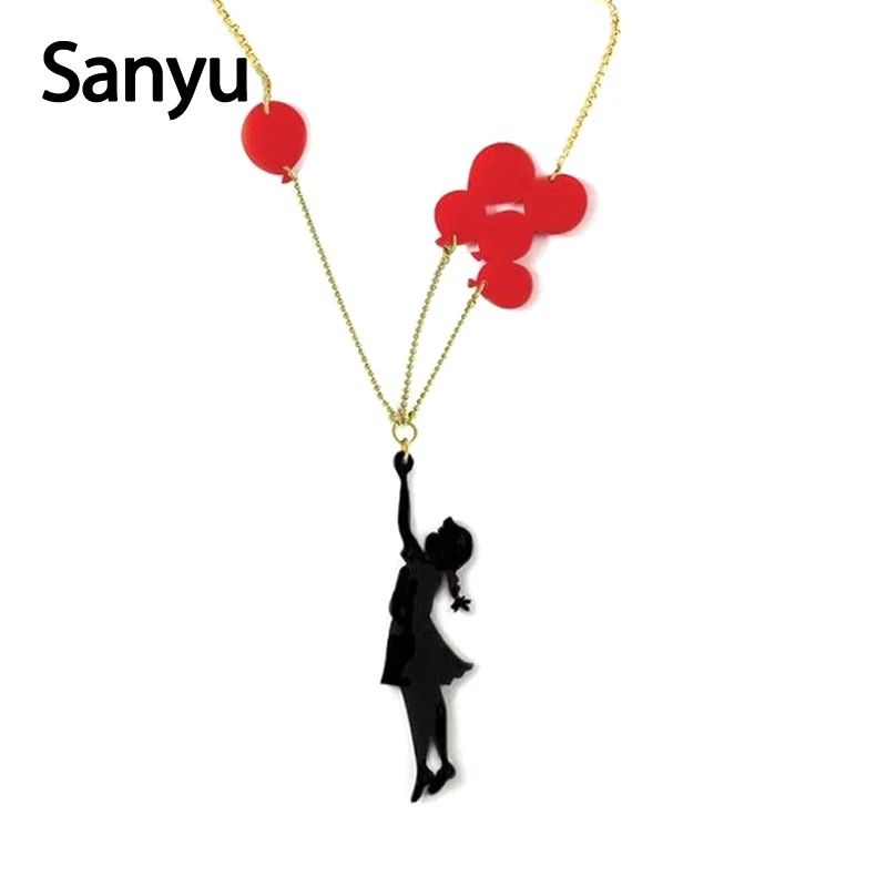 New Arrival Girl With Balloons Long Acrylic Pendant Necklace Gold Chain Unique Design Pendant Sweater Necklace for Women Girls
New Arrival Girl With Balloons Long Acrylic Pendant Necklace Gold Chain Unique Design Pendant Sweater Necklace for Women Girls