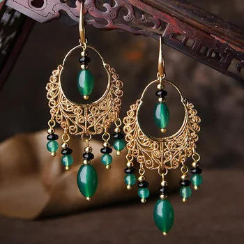 New Vintage Earrings For Women Female Natural Stone Dangle Earring Luxury Palace Handmade Boho Drop Earings Gift Brincos
New Vintage Earrings For Women Female Natural Stone Dangle Earring Luxury Palace Handmade Boho Drop Earings Gift Brincos