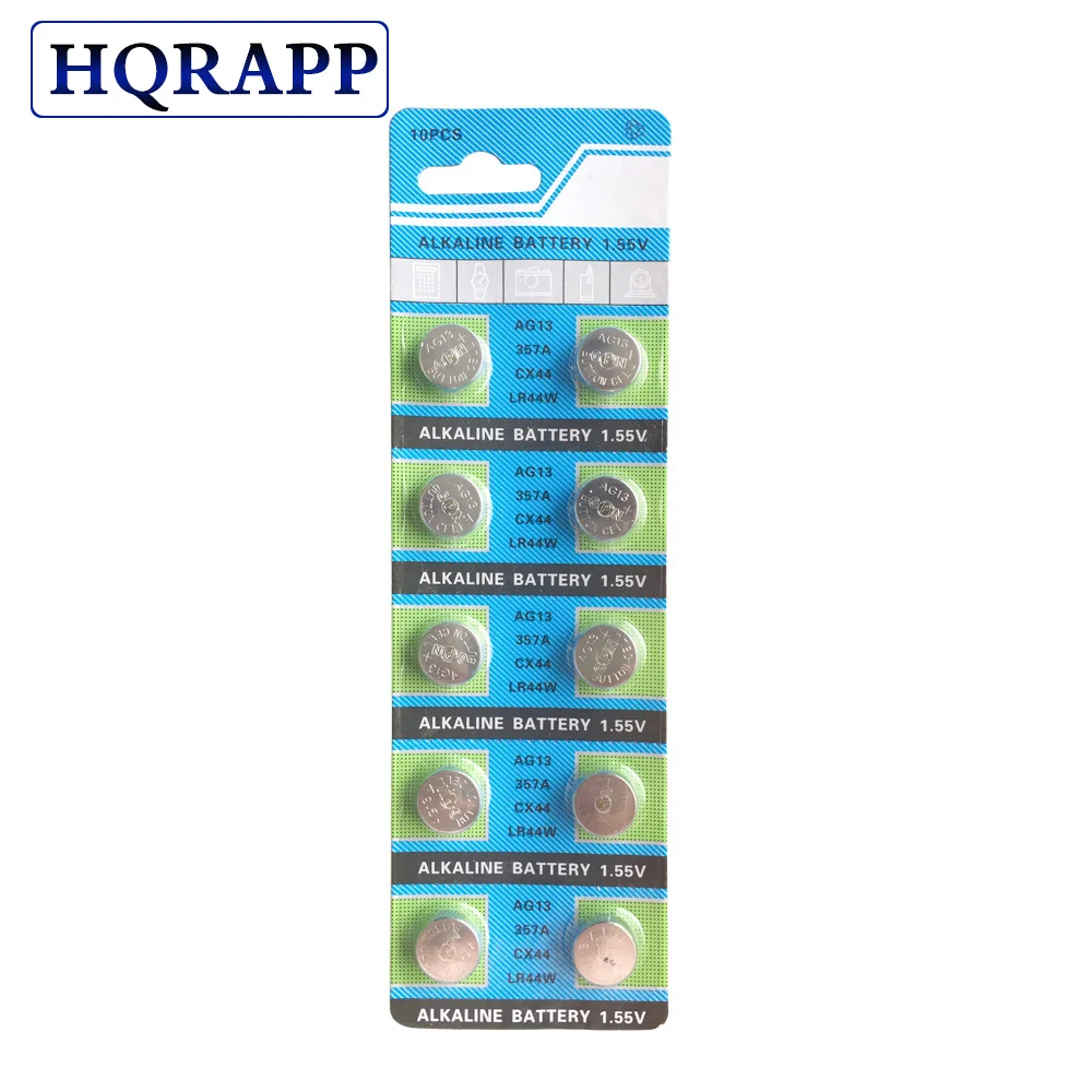 10pcs 1.5V AG13 Battery LR44 L1154 RW82 RW42 SR1154 SP76 A76 357A pila lr44 SR44 AG 13 Lithium Button Cell Coin Battery
10pcs 1.5V AG13 Battery LR44 L1154 RW82 RW42 SR1154 SP76 A76 357A pila lr44 SR44 AG 13 Lithium Button Cell Coin Battery