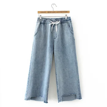 Plus Size Middle waist loose wide leg jeans pants for women new denim jeans trousers blue Big size female casual pants
Plus Size Middle waist loose wide leg jeans pants for women new denim jeans trousers blue Big size female casual pants