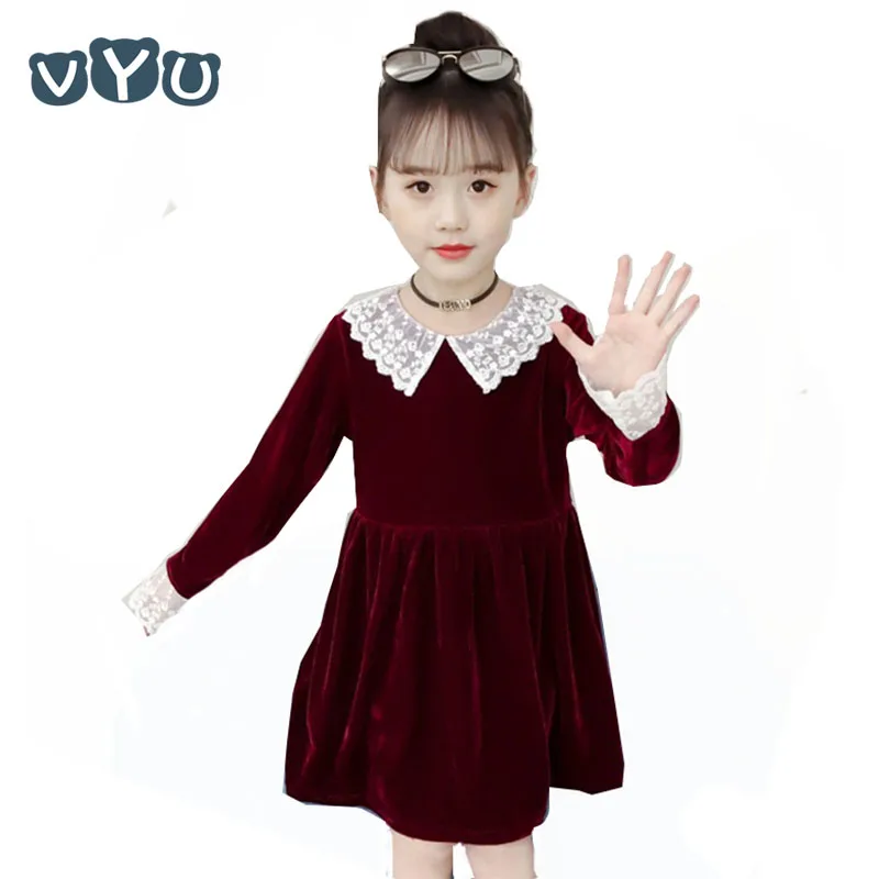 2019 new autumn and winter children's dress retro girl pleated lace dress corduroy long-sleeved princess dress children's wear
2019 new autumn and winter children's dress retro girl pleated lace dress corduroy long-sleeved princess dress children's wear