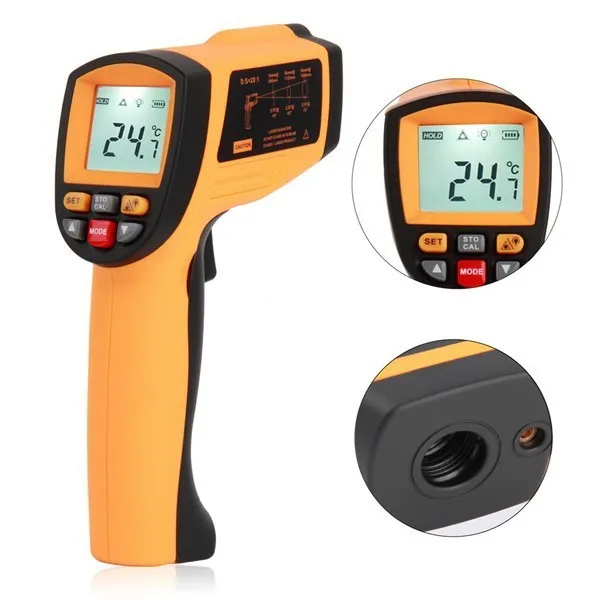 GM1150 Non-Contact 12:1 LCD display IR Infrared Digital Temperature Gun Thermometer -50~1150C (-58~2102F) adjustable
GM1150 Non-Contact 12:1 LCD display IR Infrared Digital Temperature Gun Thermometer -50~1150C (-58~2102F) adjustable