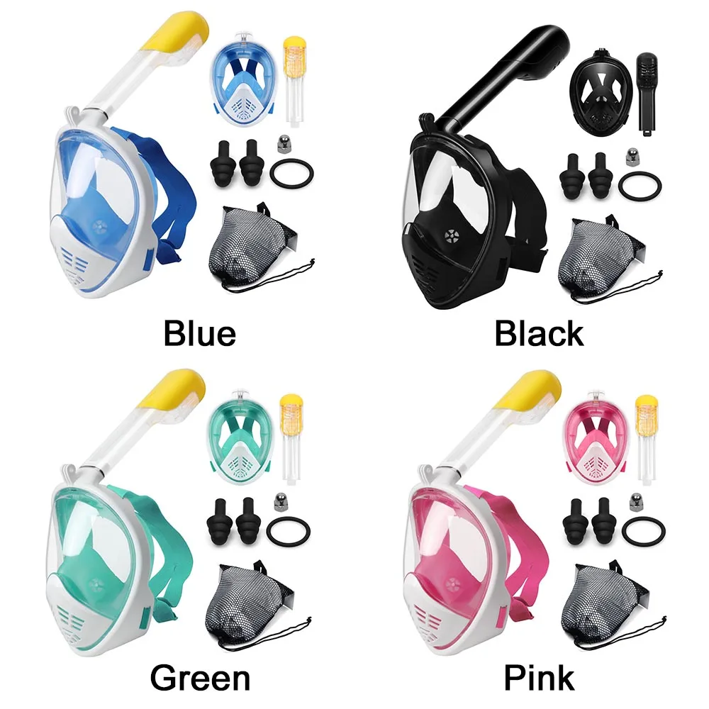 Diving Mask Kits Anti-fog Anti-leak Snorkel mask 180 Panoramic View Free Breathing Full Face Snorkeling Mask Dry Top Set
Diving Mask Kits Anti-fog Anti-leak Snorkel mask 180 Panoramic View Free Breathing Full Face Snorkeling Mask Dry Top Set