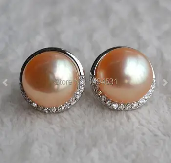 Christmas Gift Jewelry Pearl Jewelry, AAA Huge 10-10.5mm Pink Color Natural Freshwater Pearl Earrings Sterling Silvers Jewelry.
Christmas Gift Jewelry Pearl Jewelry, AAA Huge 10-10.5mm Pink Color Natural Freshwater Pearl Earrings Sterling Silvers Jewelry.