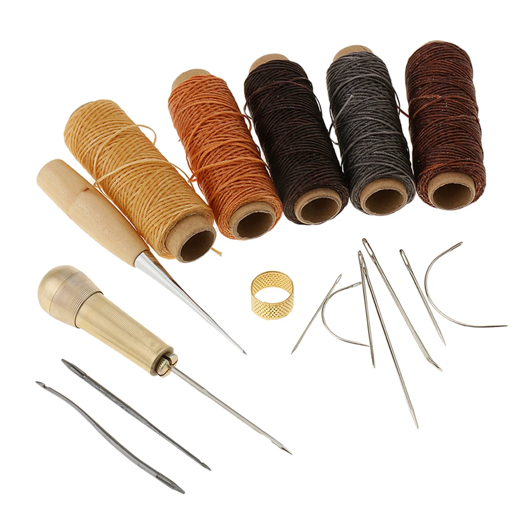 18Pcs Assorted Hand Sewing Needles Kit Upholstery Repair Set Sewing Thread Shoe Repair Tools Needle Awl Leather Craft Tools 18Pcs Assorted Hand Sewing Needles Kit Upholstery Repair Set Sewing Thread Shoe Repair Tools Needle Awl Leather Craft Tools