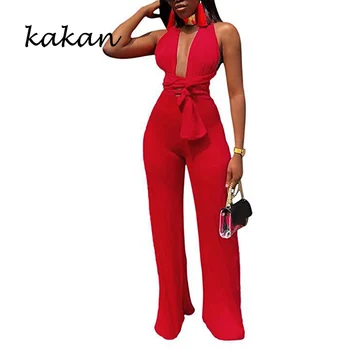 Kakan summer new sexy women's jumpsuit deep V-neck wrapped chest straps backless jumpsuit nightclubs one-piece wide-leg pants
Kakan summer new sexy women's jumpsuit deep V-neck wrapped chest straps backless jumpsuit nightclubs one-piece wide-leg pants