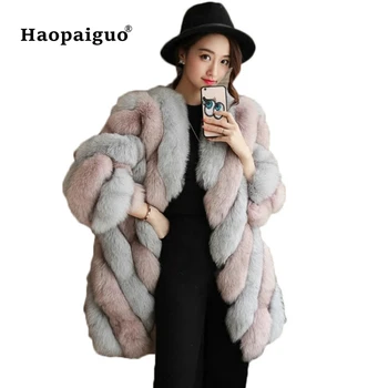 2018 Winter Midi Faux Fox Fur Coat Autumn Women Casual Slim Long Sleeve Faux Fur Jackets Striped Jacket Women Casaco Feminino
2018 Winter Midi Faux Fox Fur Coat Autumn Women Casual Slim Long Sleeve Faux Fur Jackets Striped Jacket Women Casaco Feminino