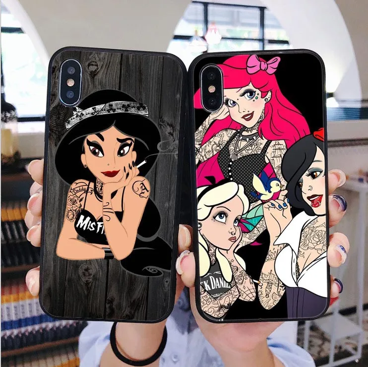 Best Tattoo Mermaid Girls punk Snow Princess Black Soft Phone Cases For iphone X XS XR XS MAX 6 6S Plus 5 5s SE 7 7Plus 8 8plus
Best Tattoo Mermaid Girls punk Snow Princess Black Soft Phone Cases For iphone X XS XR XS MAX 6 6S Plus 5 5s SE 7 7Plus 8 8plus