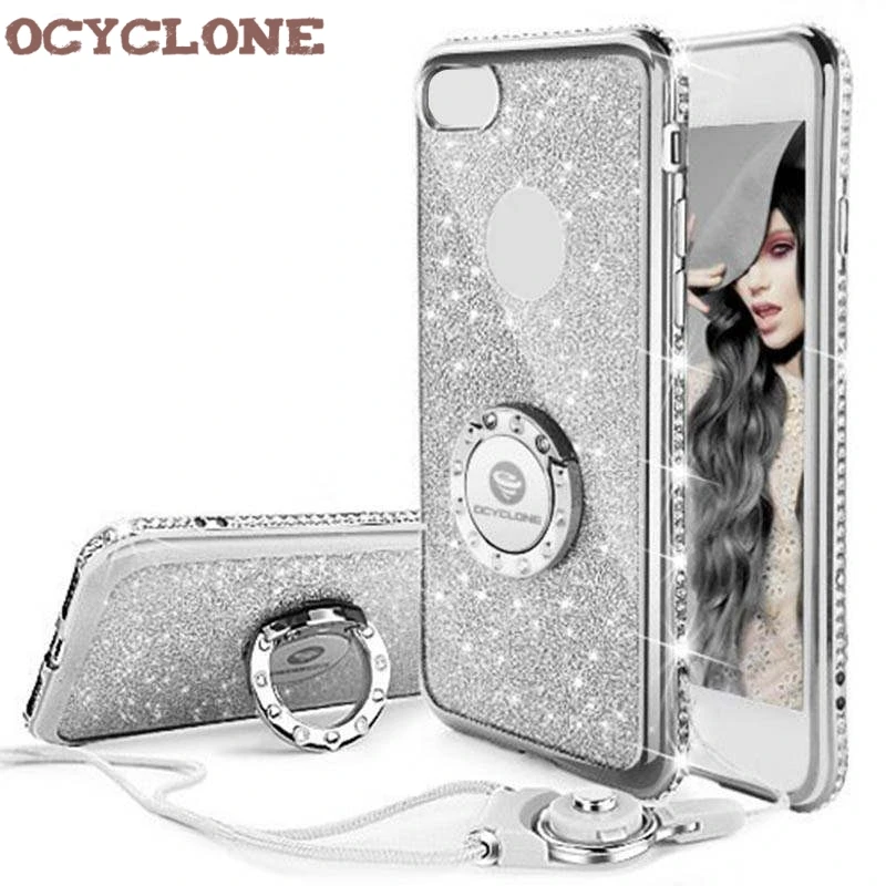 for iphone 7 case ring purple bling cover for iphone x 6 6s 7 plus diamond case i8 glitter cover for iphone 8 plus case ring red cover for iphone for iphonecover for aliexpress